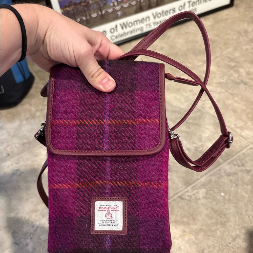 Harris Tweed Purple Crossbody Bag